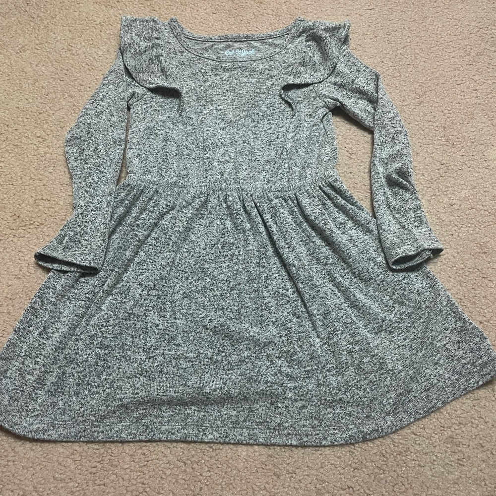 Cat and jack girls gray dress(size:3t)